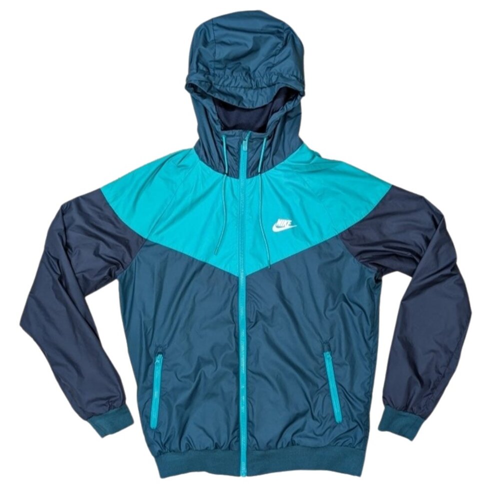 Nike Sportswear Windrunner Hooded Jacket Teal Navy Blue Men's Medium